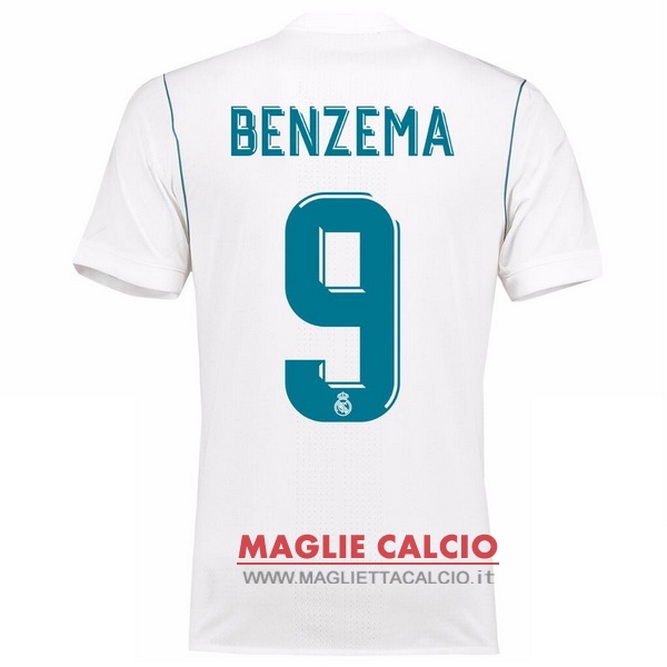 maglietta real madrid 2017-2018 benzema 9 prima
